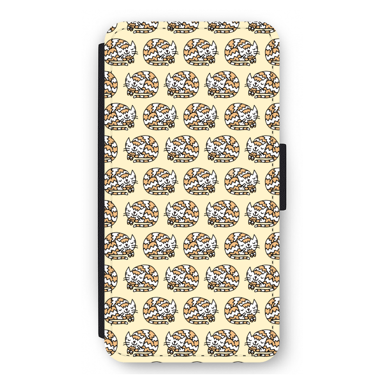 Slapende poes: iPhone 11 Pro Max Flip Hoesje