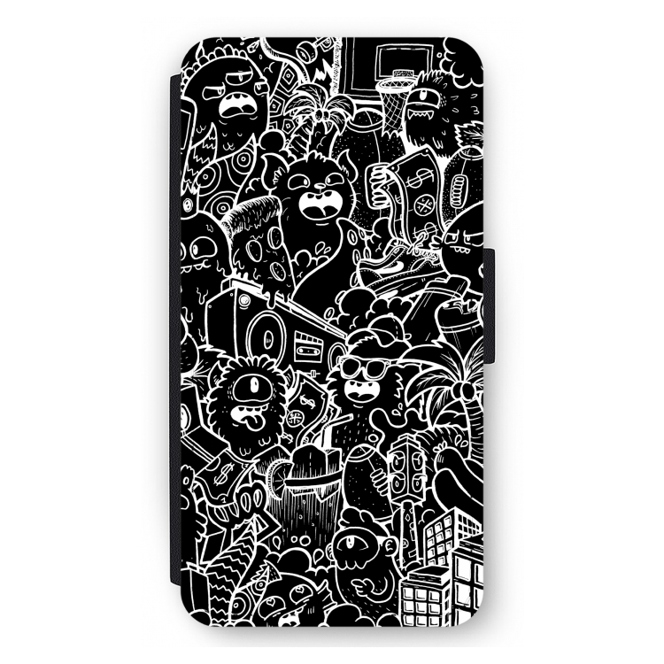 Vexx Black City : iPhone 11 Pro Max Flip Hoesje