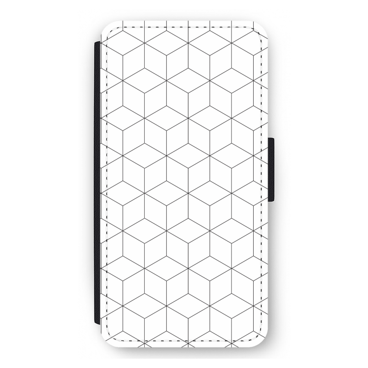 Zwart-witte kubussen: iPhone 11 Pro Max Flip Hoesje