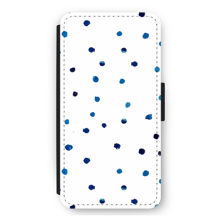 Blauwe stippen: iPhone 11 Pro Max Flip Hoesje