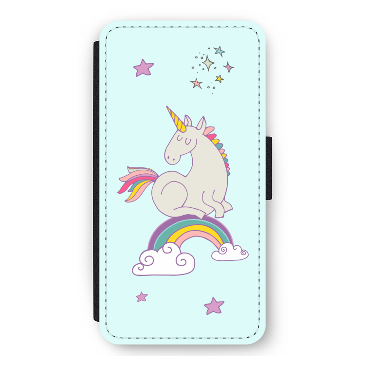 Regenboog eenhoorn: iPhone 11 Pro Max Flip Hoesje