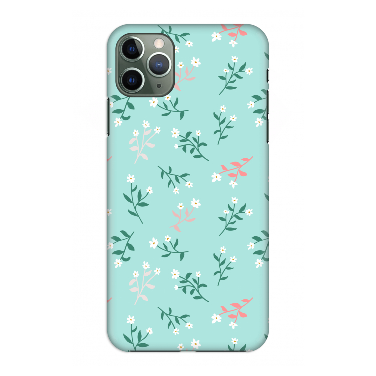 Small white flowers: Volledig geprint iPhone 11 Pro Max Hoesje