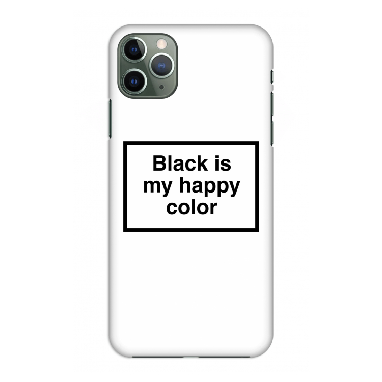 CaseCompany Black is my happy color: Volledig geprint iPhone 11 Pro Max Hoesje