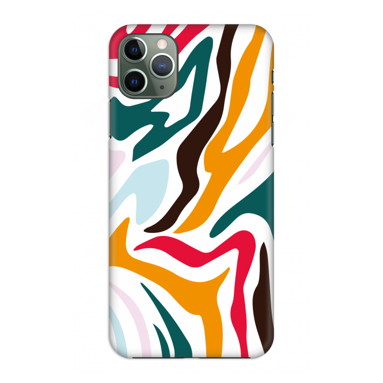 CaseCompany Colored Zebra: Volledig geprint iPhone 11 Pro Max Hoesje
