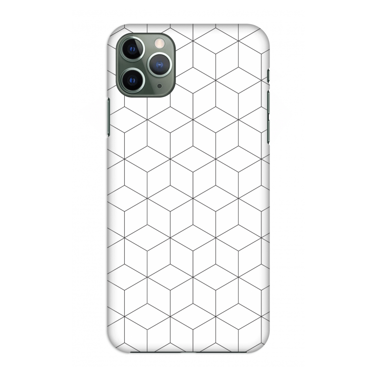 Zwart-witte kubussen: Volledig geprint iPhone 11 Pro Max Hoesje