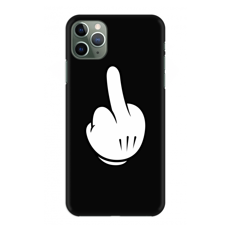 Middle finger black: Volledig geprint iPhone 11 Pro Max Hoesje