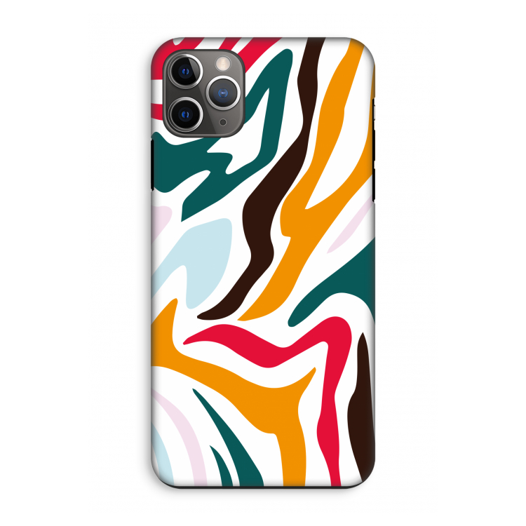 CaseCompany Colored Zebra: iPhone 11 Pro Max Tough Case