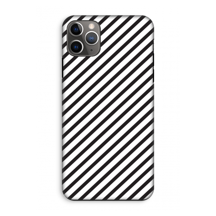 Strepen zwart-wit: iPhone 11 Pro Max Tough Case