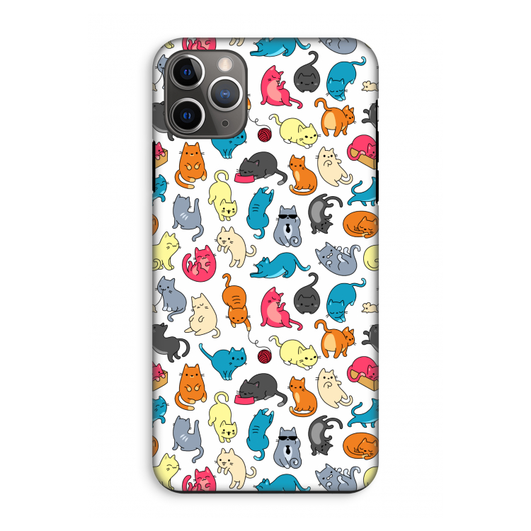 Kleurrijke katten: iPhone 11 Pro Max Tough Case