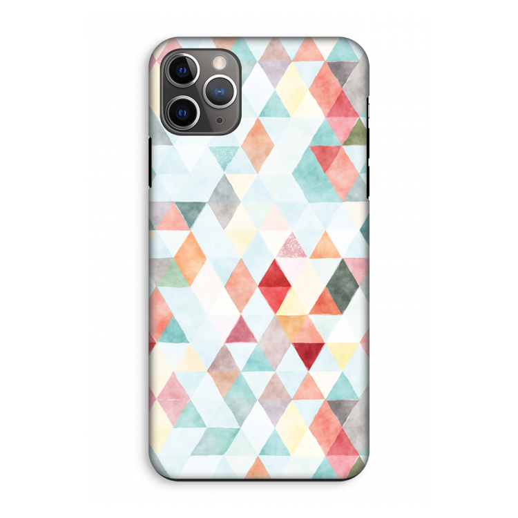 CaseCompany Gekleurde driehoekjes pastel: iPhone 11 Pro Max Tough Case
