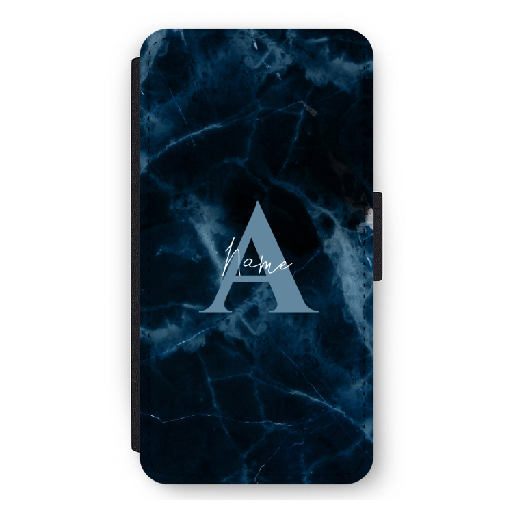 Midnight Marble: iPhone 11 Pro Max Flip Hoesje