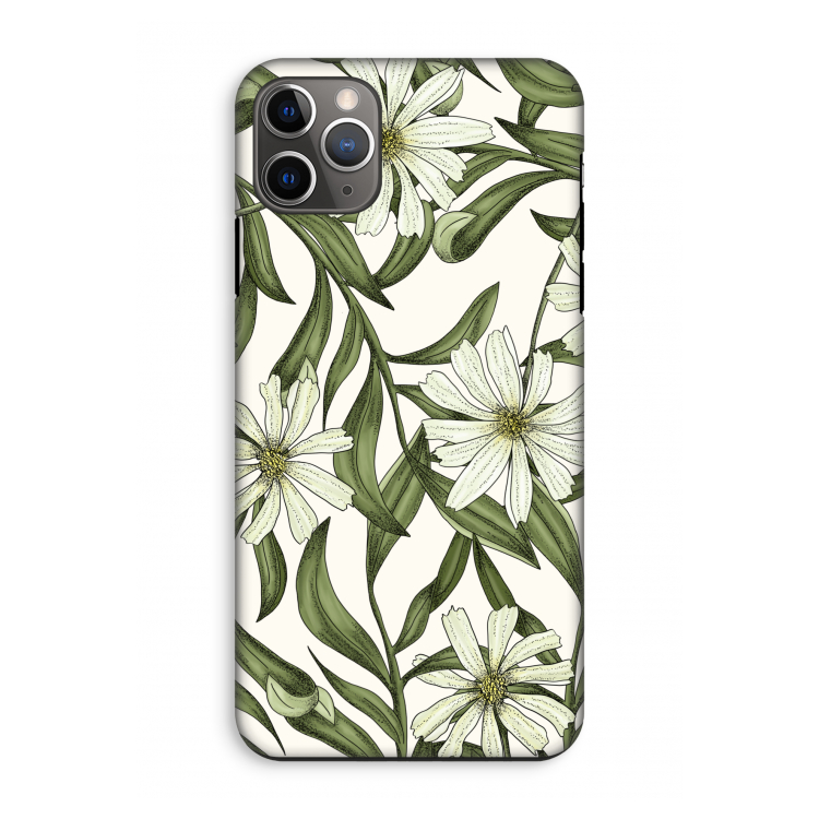 Wit bloemenpatroon: iPhone 11 Pro Max Tough Case