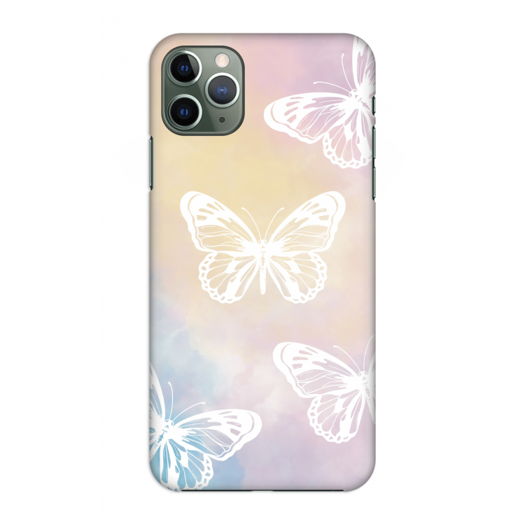 White butterfly: Volledig geprint iPhone 11 Pro Max Hoesje