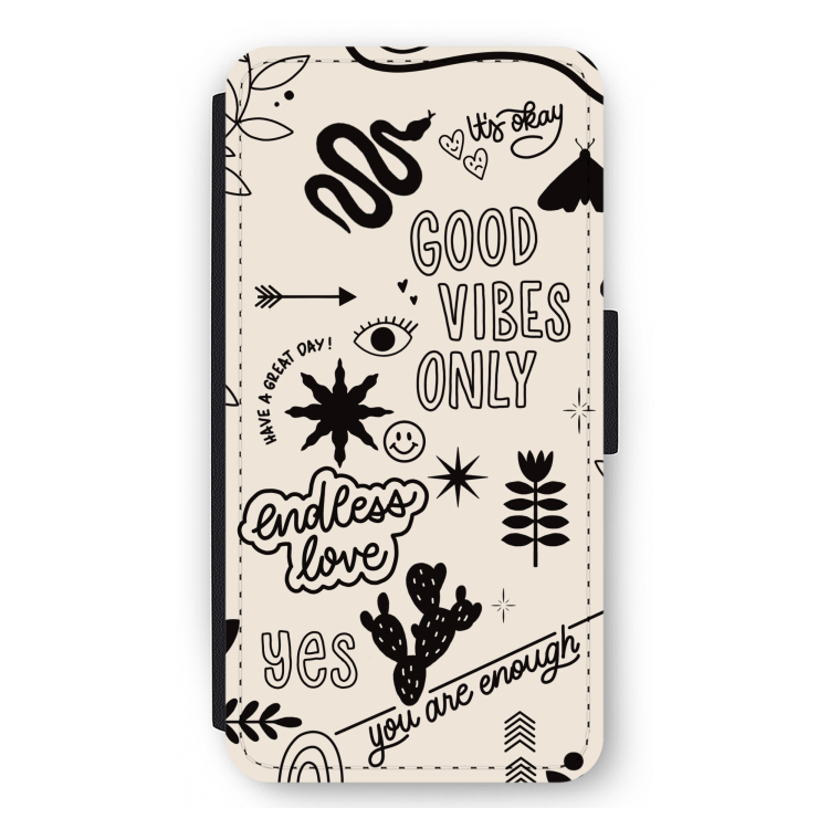 Good vibes: iPhone 11 Pro Max Flip Hoesje