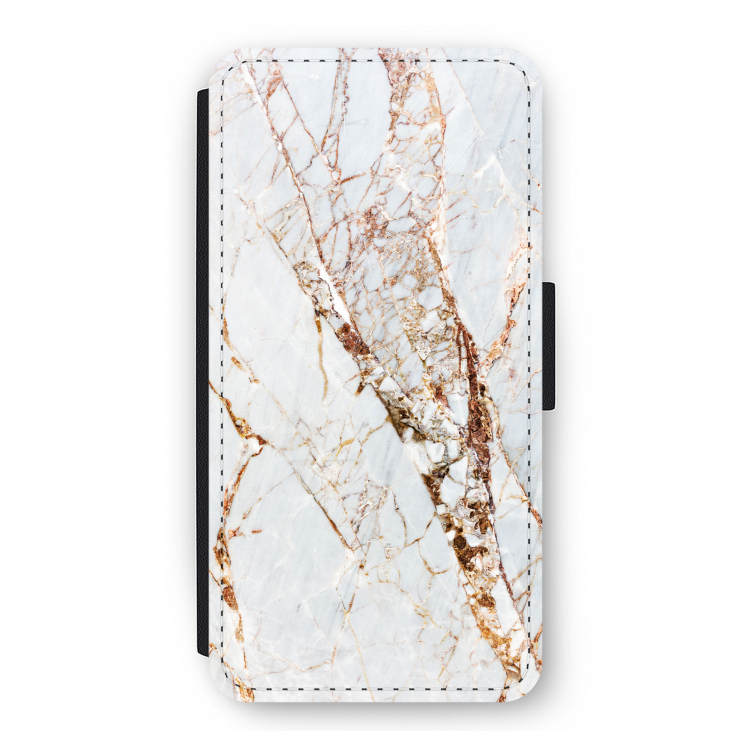 Goud marmer: iPhone 12 Flip Hoesje