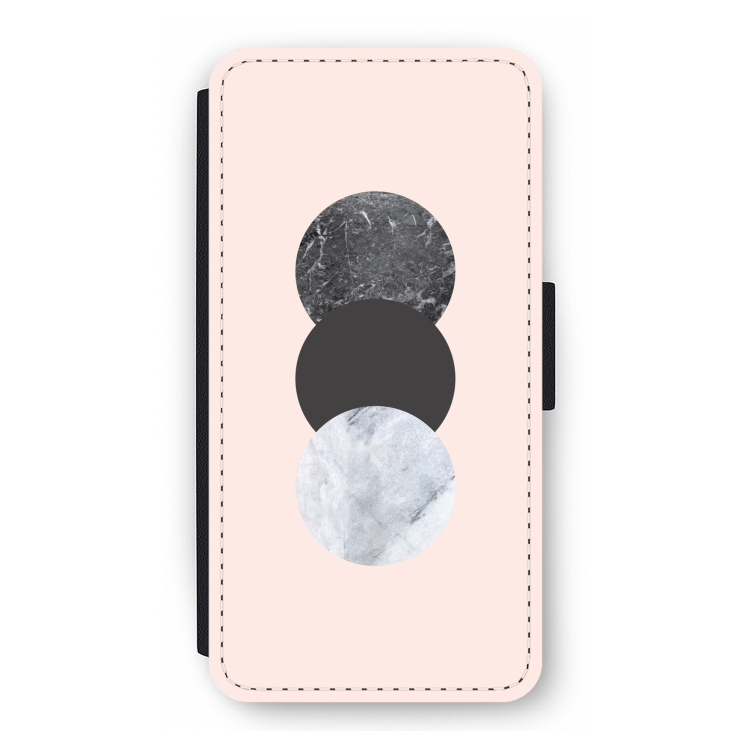 Marmeren cirkels: iPhone 12 Flip Hoesje