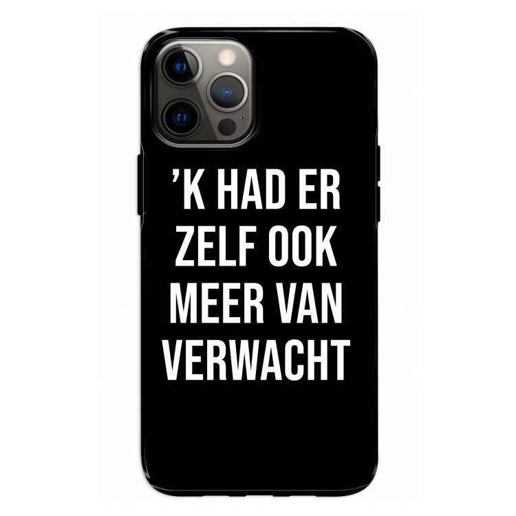 Meer verwacht - Zwart: iPhone 12 Tough Case