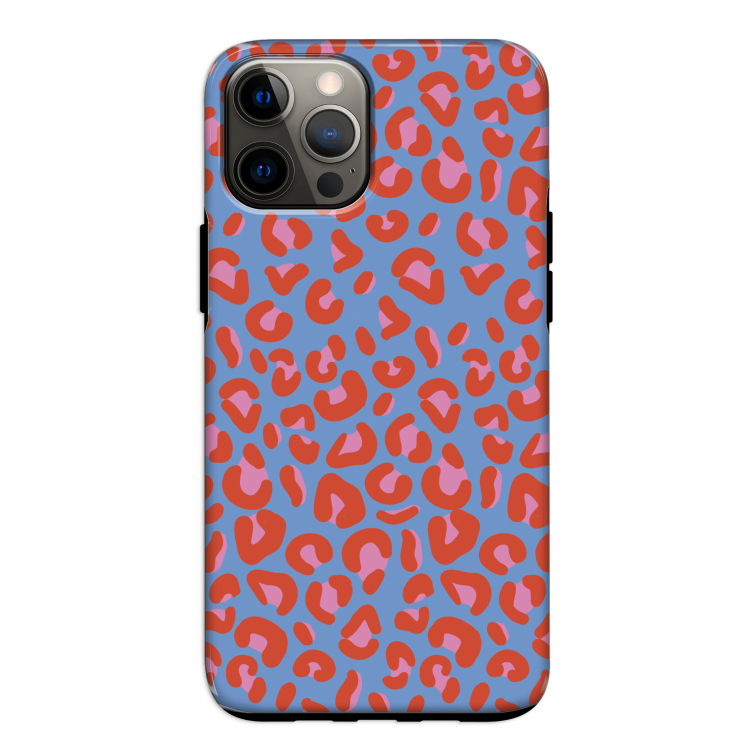 Leopard blue: iPhone 12 Tough Case