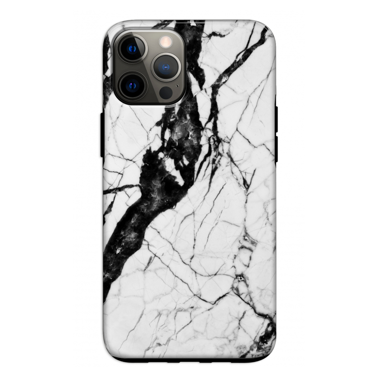 Witte marmer 2: iPhone 12 Tough Case