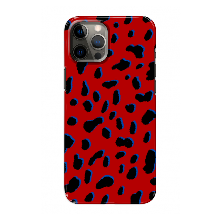 Red Leopard: Volledig geprint iPhone 12 Hoesje
