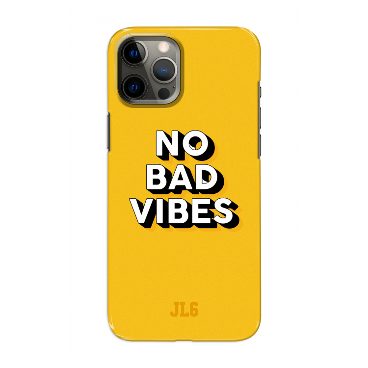 No Bad Vibes: Volledig geprint iPhone 12 Hoesje