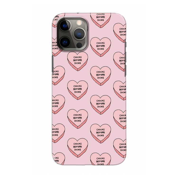 Chicks before dicks: Volledig geprint iPhone 12 Hoesje