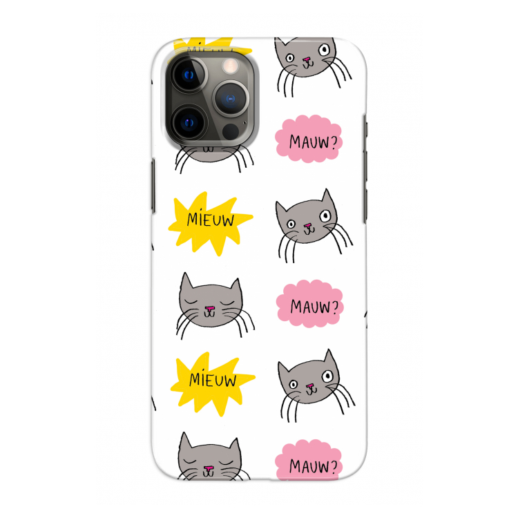 Meow: Volledig geprint iPhone 12 Hoesje