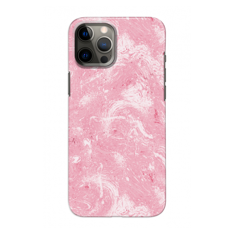 Abstract Painting Pink: Volledig geprint iPhone 12 Hoesje