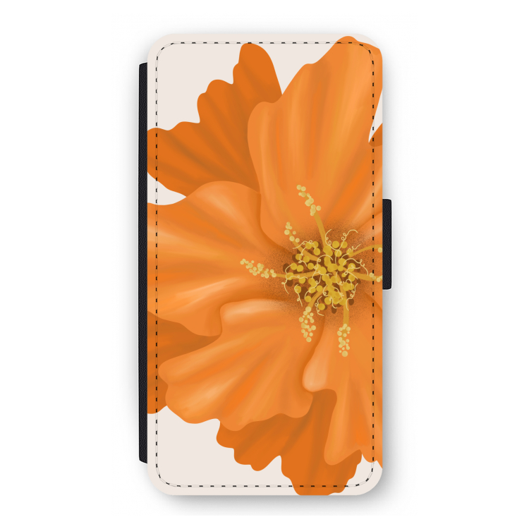 Orange Ellila flower: iPhone 12 Flip Hoesje