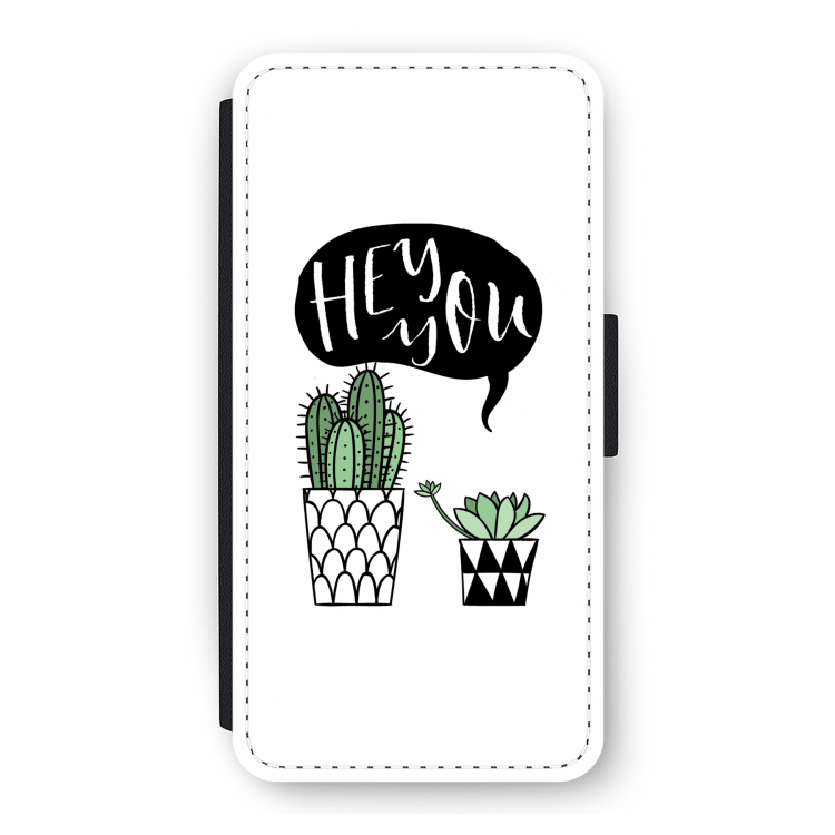 Hey you cactus: iPhone 12 Flip Hoesje
