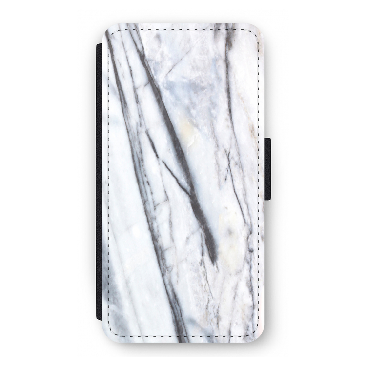 Gestreepte marmer: iPhone 12 Flip Hoesje
