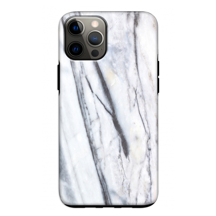 Gestreepte marmer: iPhone 12 Tough Case
