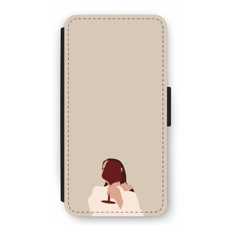 I drink wine: iPhone 12 Flip Hoesje