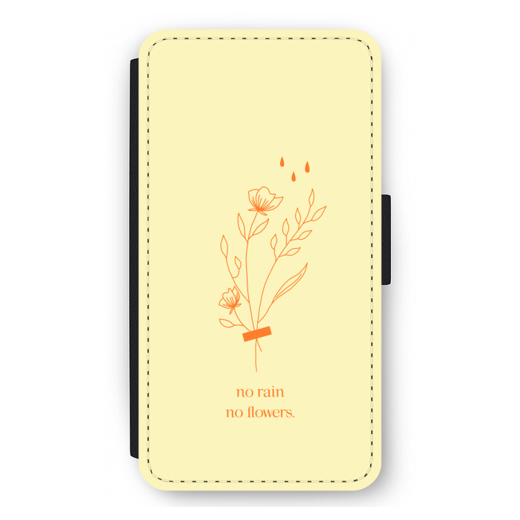 No rain no flowers: iPhone 12 mini Flip Hoesje