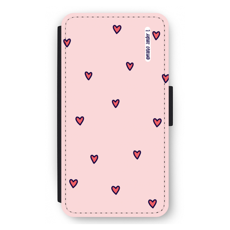 Hartjes: iPhone 12 mini Flip Hoesje