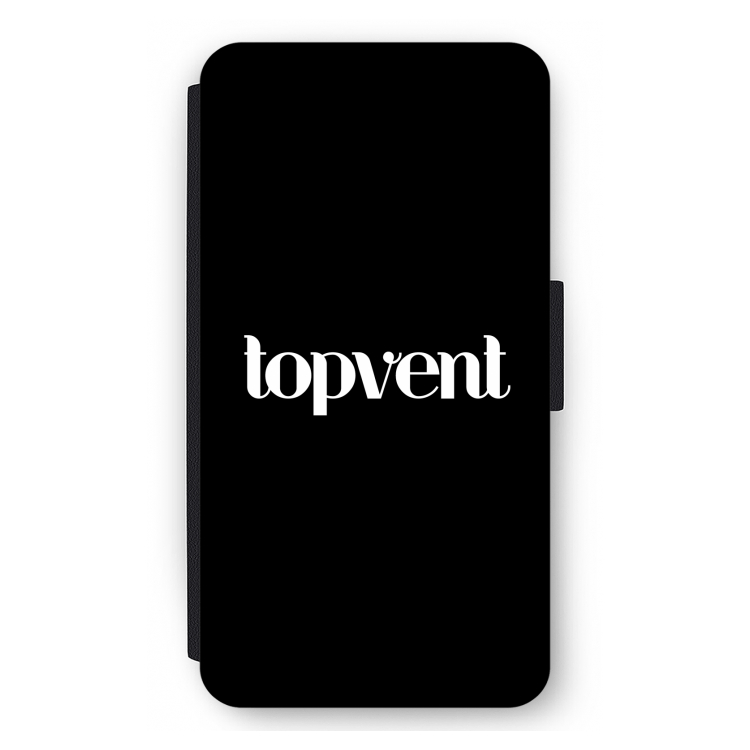 Topvent Zwart: iPhone 12 mini Flip Hoesje