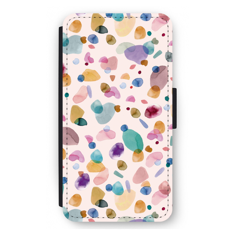Terrazzo Memphis Pink: iPhone 12 mini Flip Hoesje