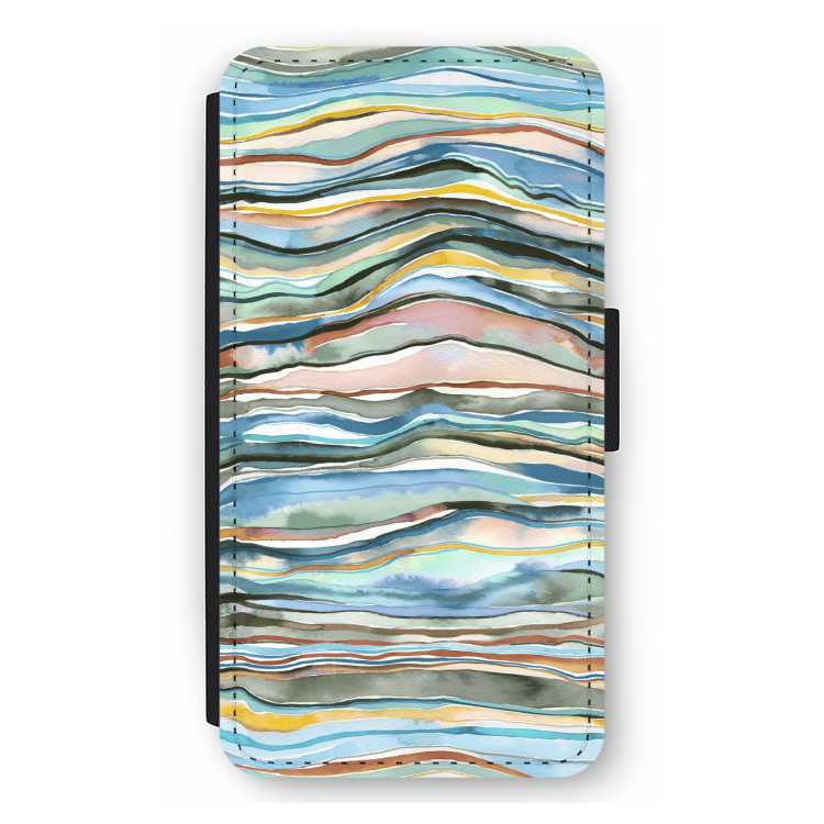Watercolor Agate: iPhone 12 mini Flip Hoesje