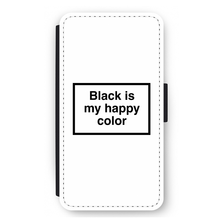 Black is my happy color: iPhone 12 mini Flip Hoesje