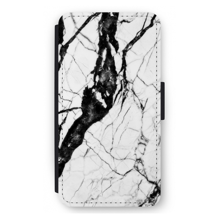 Witte marmer 2: iPhone 12 mini Flip Hoesje