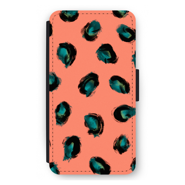 Pink Cheetah: iPhone 12 mini Flip Hoesje