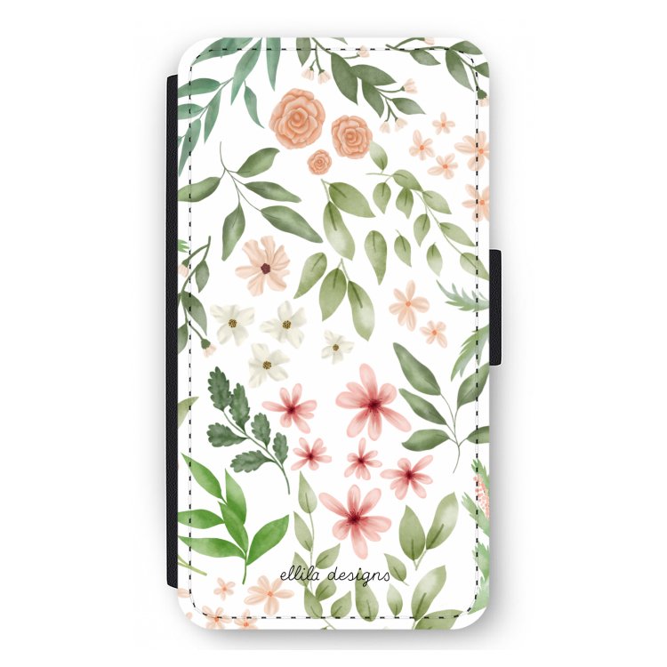 Botanical sweet flower heaven: iPhone 12 mini Flip Hoesje