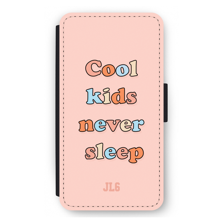 Cool Kids Never Sleep: iPhone 12 mini Flip Hoesje