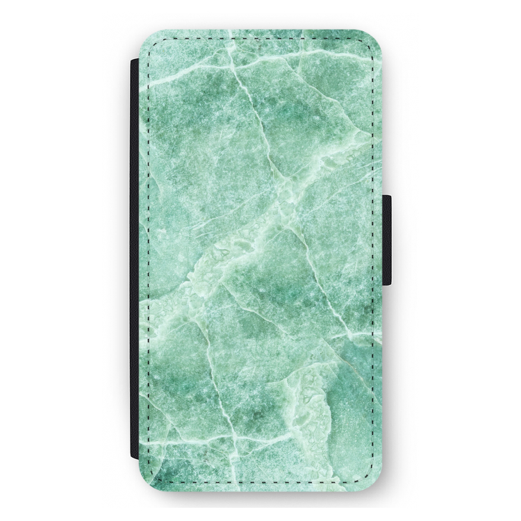 Groen marmer: iPhone 12 mini Flip Hoesje