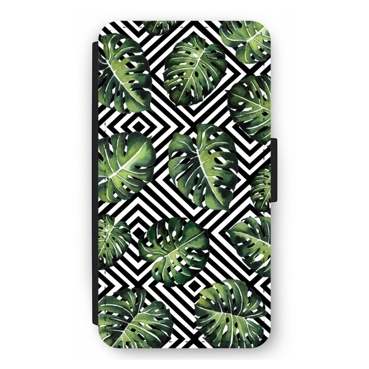Geometrische jungle: iPhone 12 mini Flip Hoesje