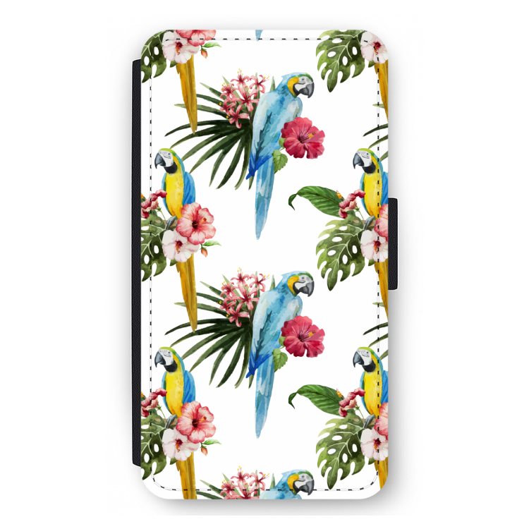 Kleurrijke papegaaien: iPhone 12 mini Flip Hoesje