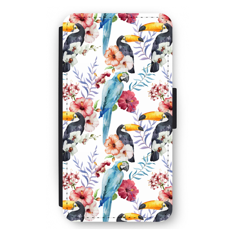 Bloemen tukan: iPhone 12 mini Flip Hoesje