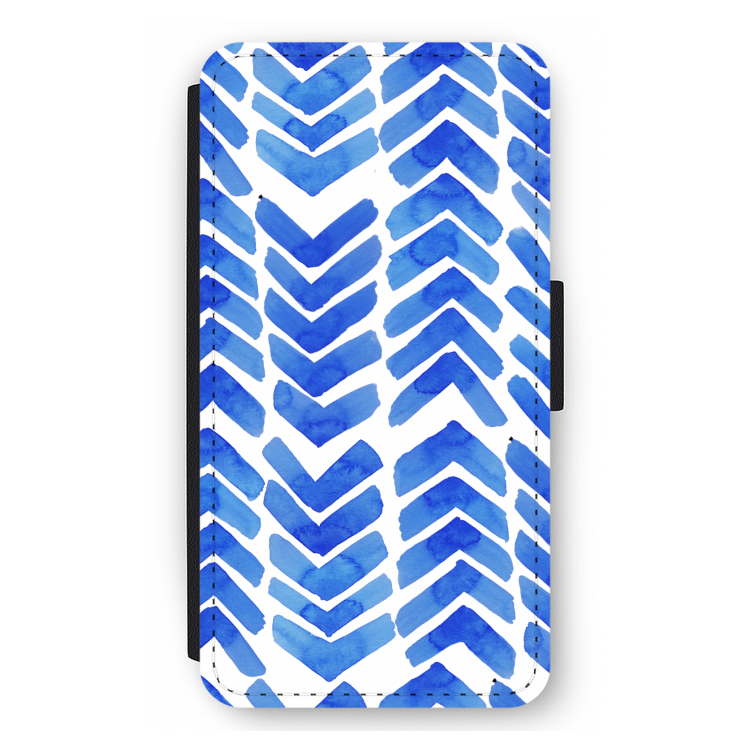 Blauwe pijlen: iPhone 12 mini Flip Hoesje