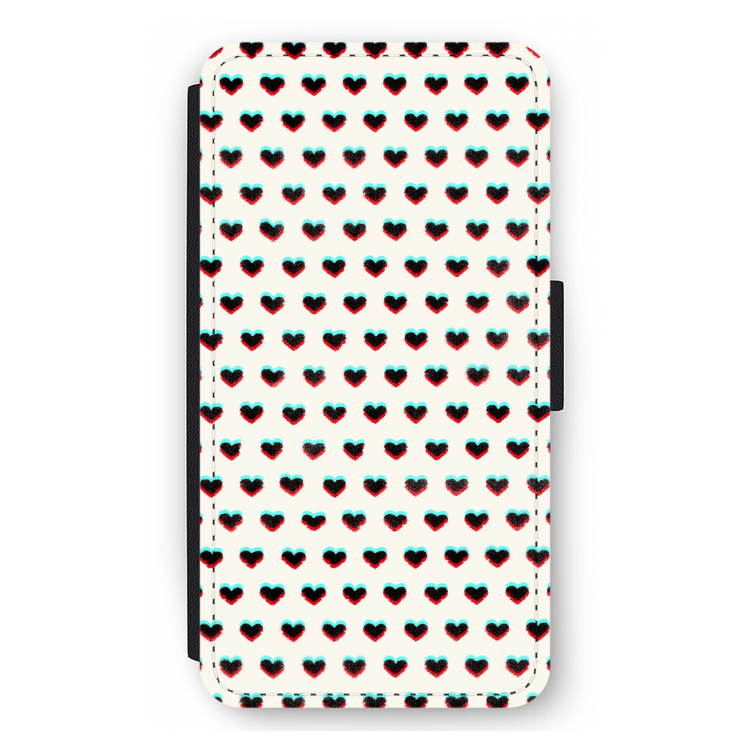 Hartjes: iPhone 12 mini Flip Hoesje