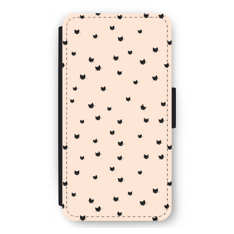 Kleine kattenkopjes: iPhone 12 mini Flip Hoesje